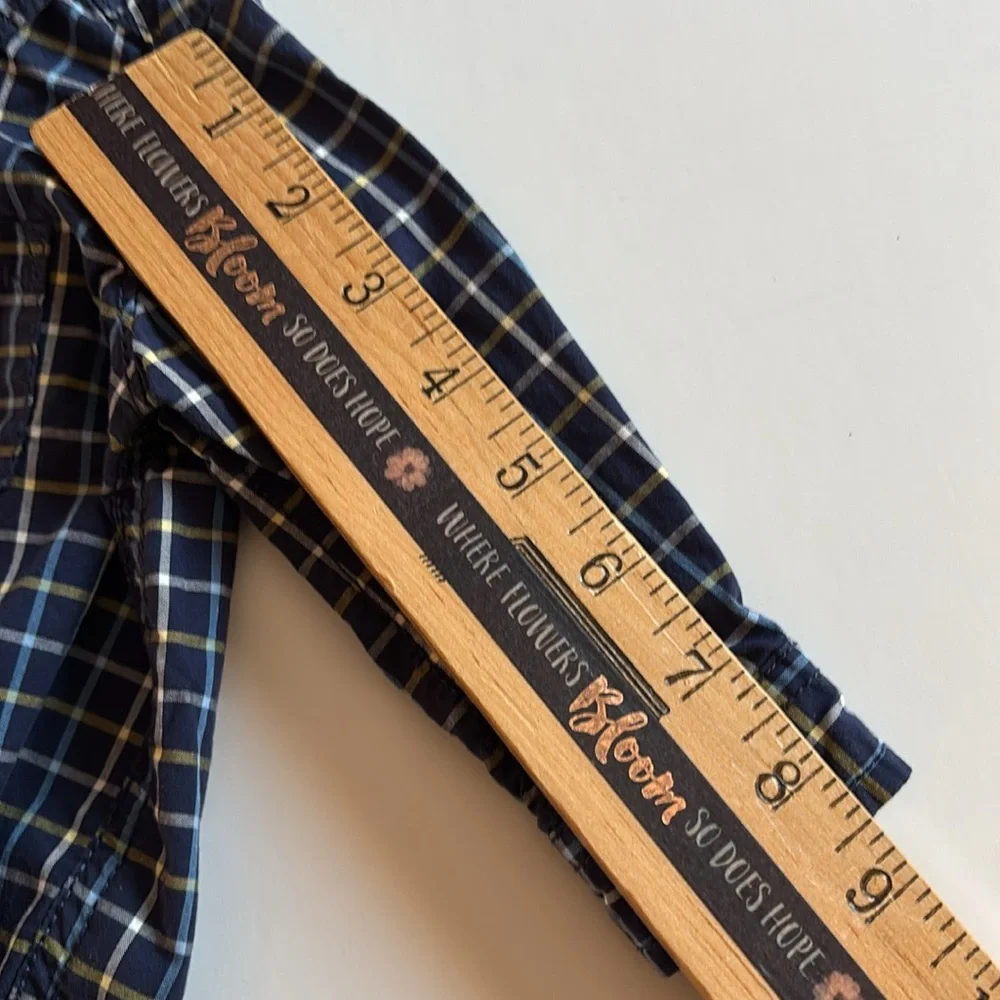 Baby Blue Plaid Carters Button Down 3M Shirt Onesie Baby Boy Blue Long Sleeve